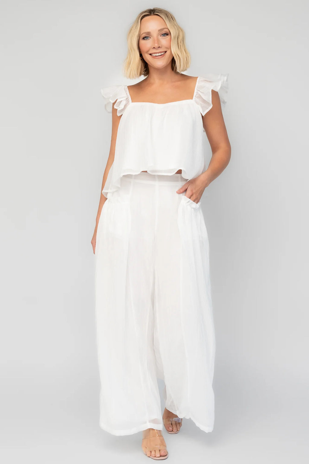 Bettie Shirt + Pants Set | Off White