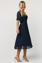Colette Sweetheart Midi Dress | Navy