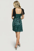 Vega Sequin Short Dress | Teal