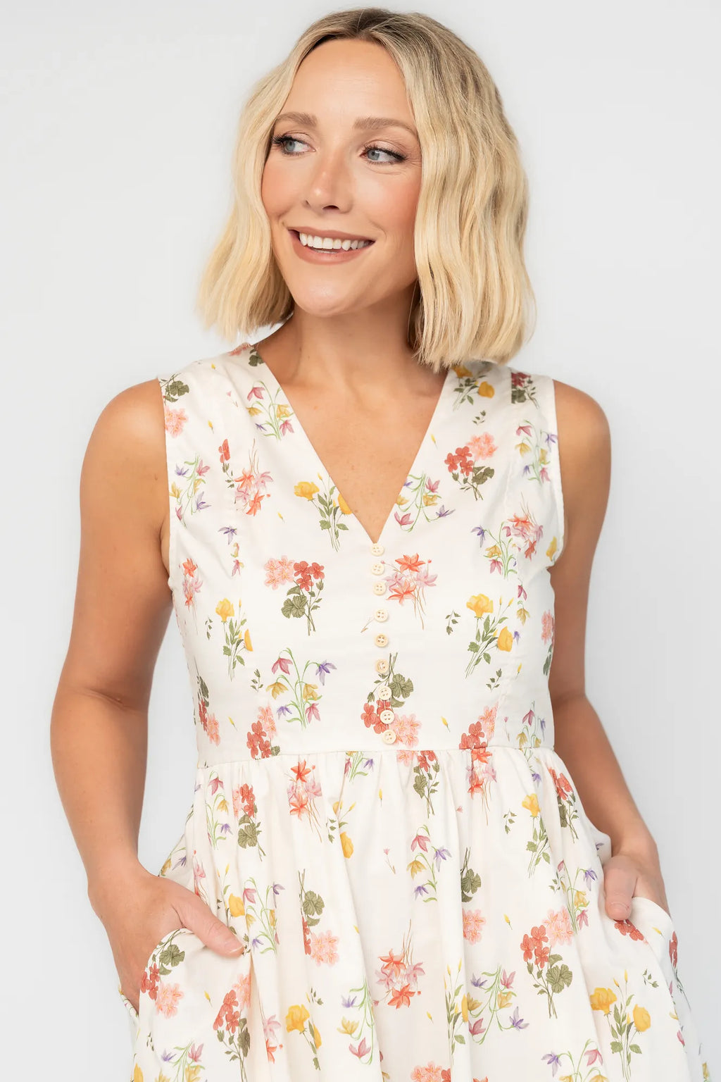 Whitmore Midi Dress | Cream Multi Floral