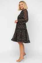 Fairfield Short Dress | Black Floral