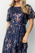 Muse Sequin Maxi Dress | Dark Blue Multi