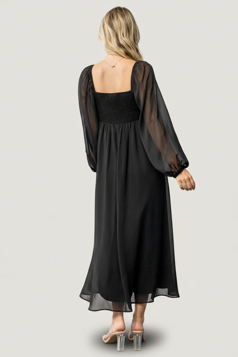 Dione Midi Dress | Black