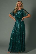 Muse Sequin Maxi Dress | Emerald