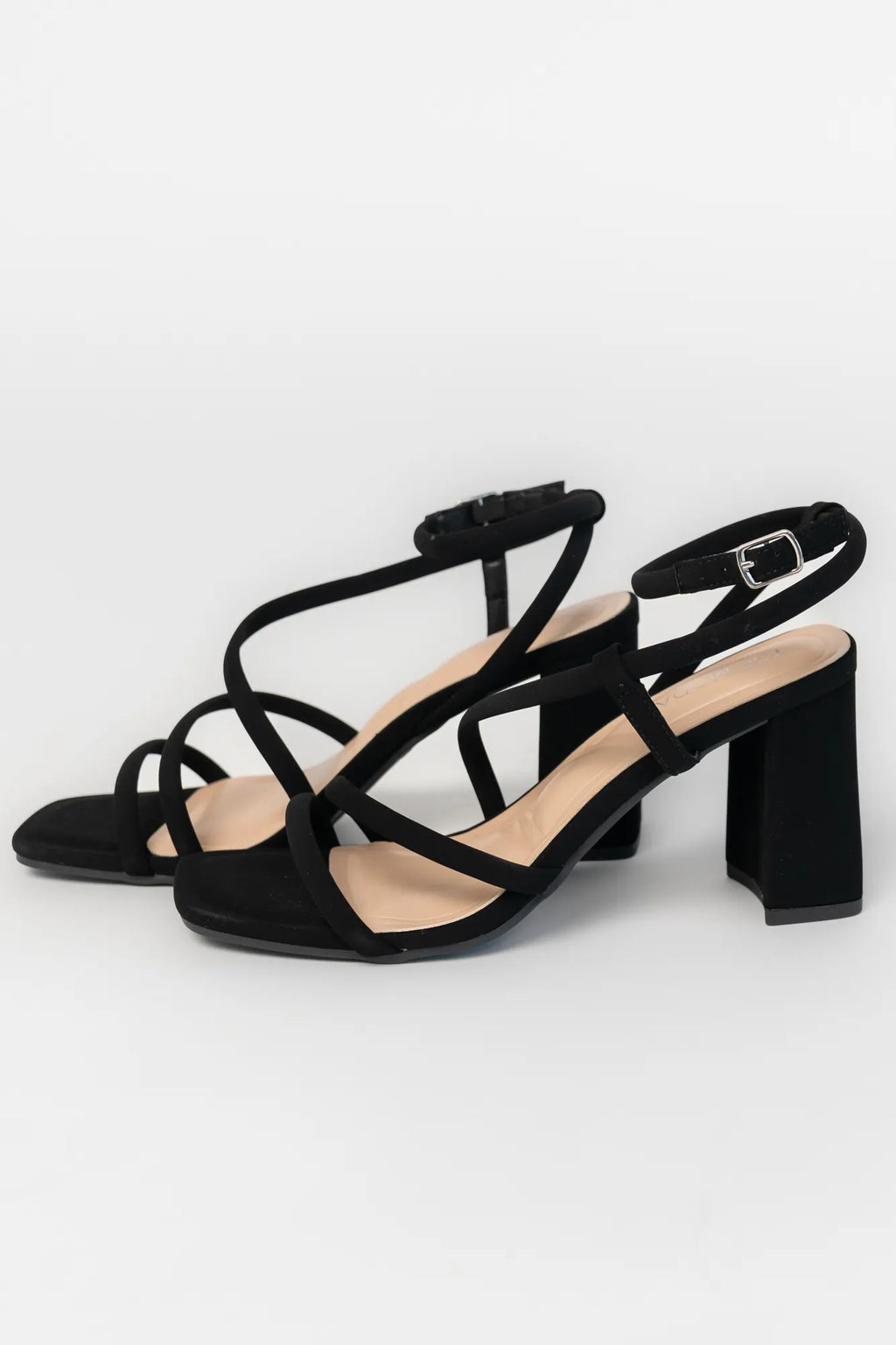 Kalza Square Toe Chunky Heel | Black