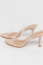 Mona Clear Strap Kitten Heel | Blush Nude