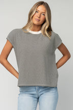 Millie Striped Top | Black + White