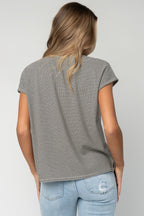Millie Striped Top | Black + White