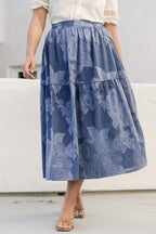Alejandra Midi Skirt | Blue Floral