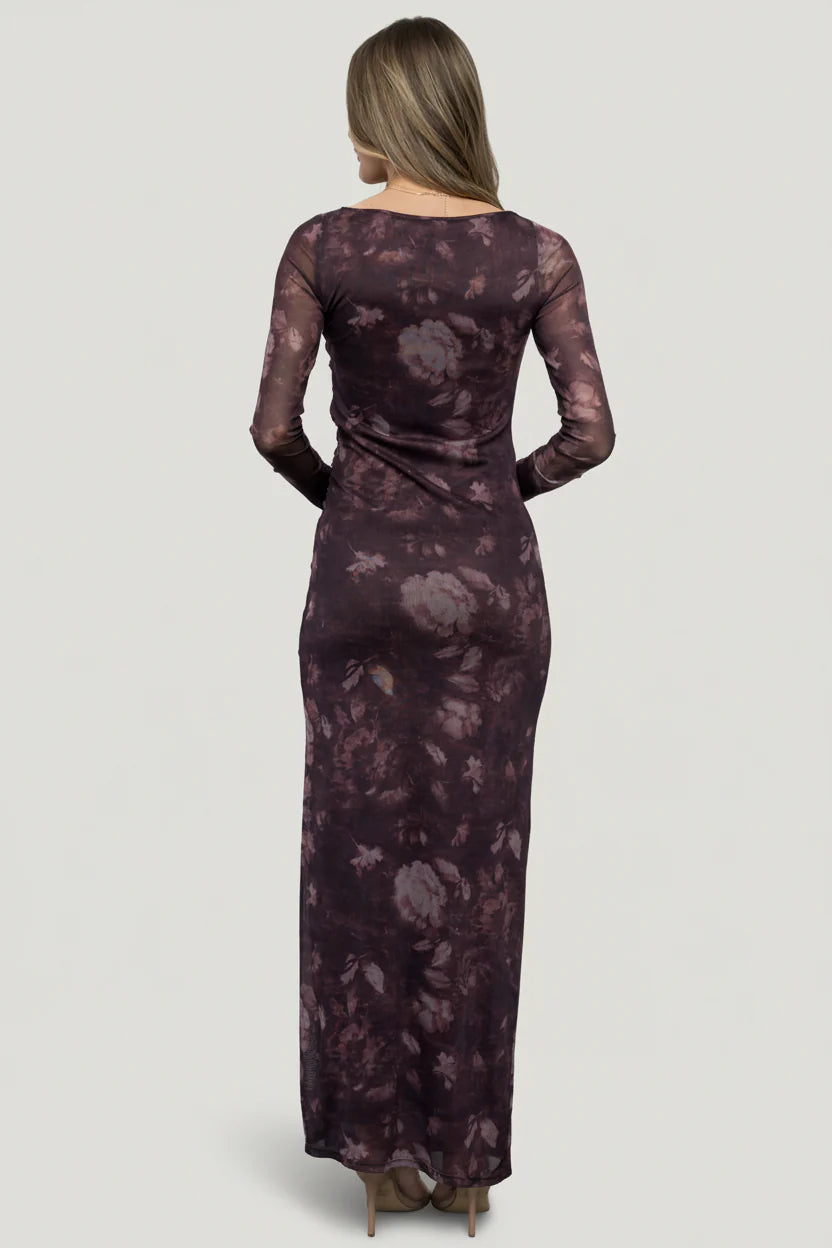 Isadora Maxi Dress | Deep Plum Floral