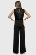 Niya Sequin Jumpsuit | Black