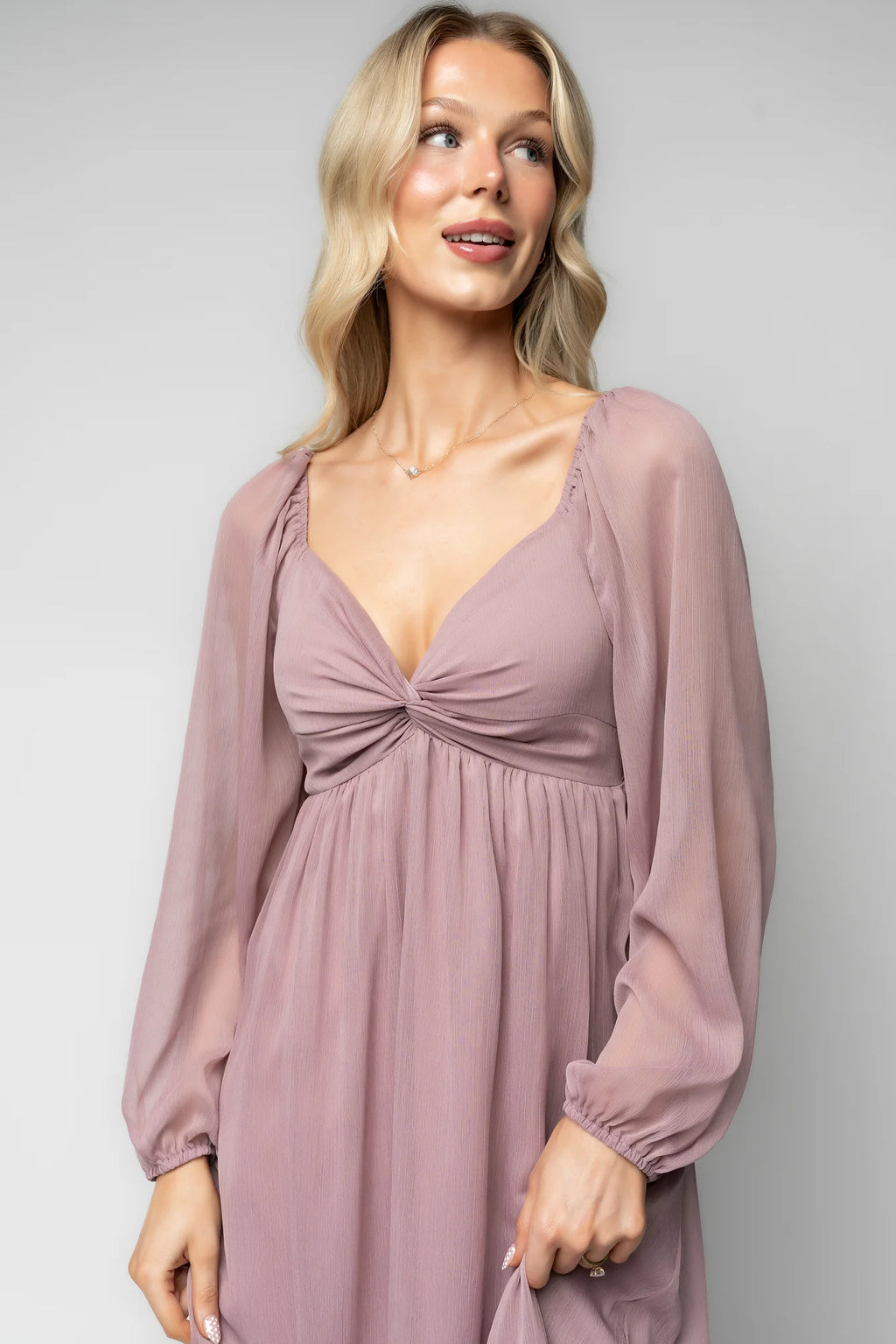Dione Midi Dress | Dusty Lilac