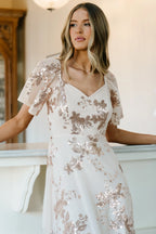 Karina Sequin Maxi Dress | Champagne