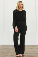 Serene Blouse Jumpsuit | Black