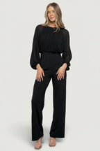 Serene Blouse Jumpsuit | Black