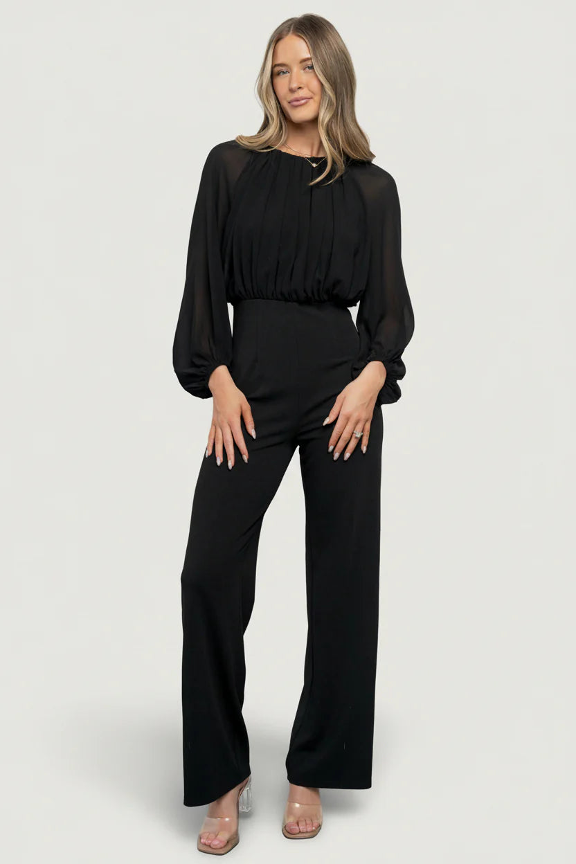 Serene Blouse Jumpsuit | Black