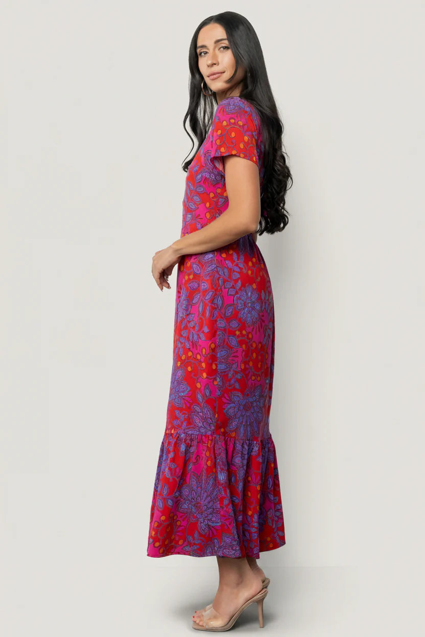 Gwen Maxi Dress | Fuchsia Print