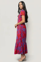 Gwen Maxi Dress | Fuchsia Print