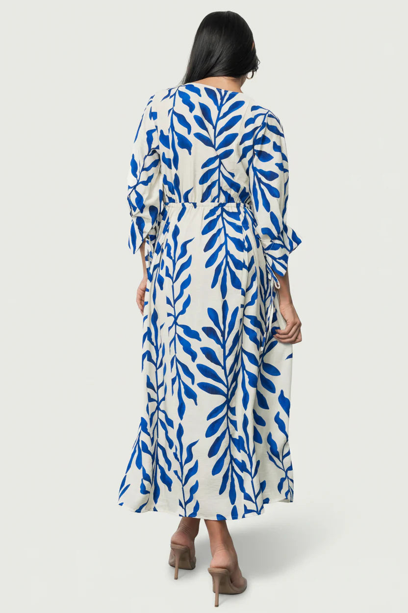 Málaga Midi Dress | Cobalt Print