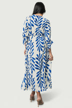 Málaga Midi Dress | Cobalt Print