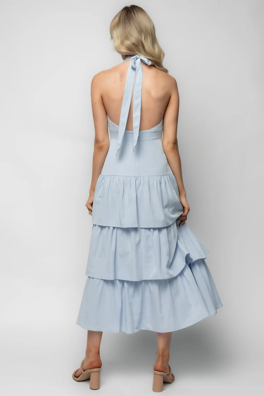 Savannah Tiered Maxi Dress | Light Blue
