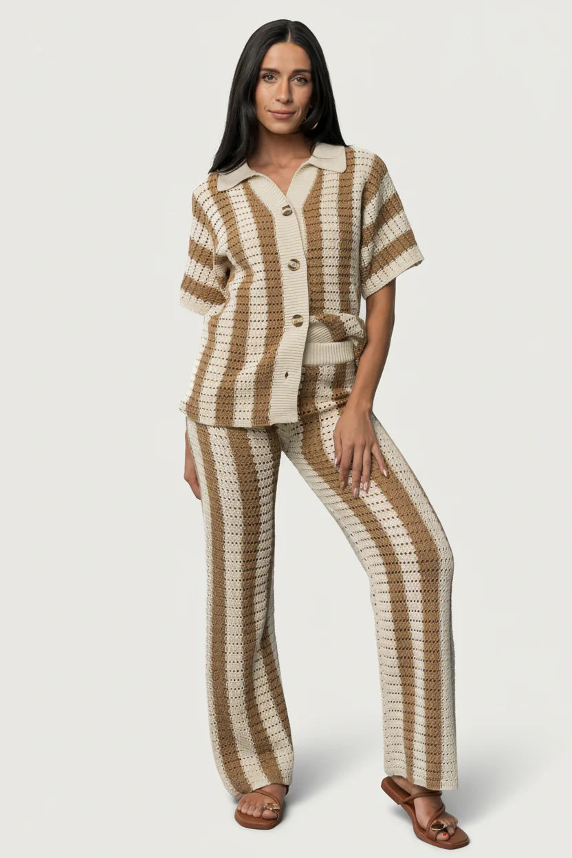 Canaria Knit Set | Camel + Beige
