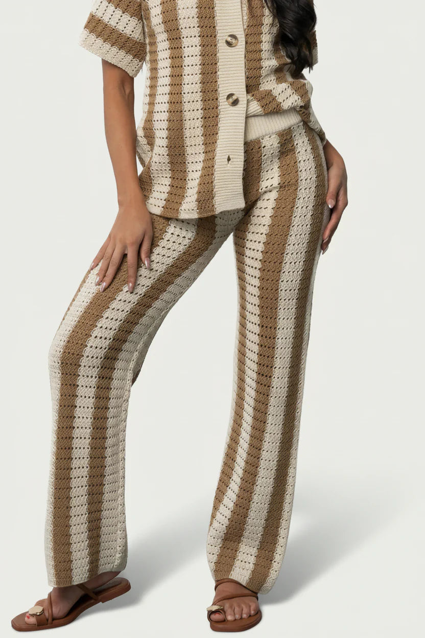 Canaria Knit Set | Camel + Beige