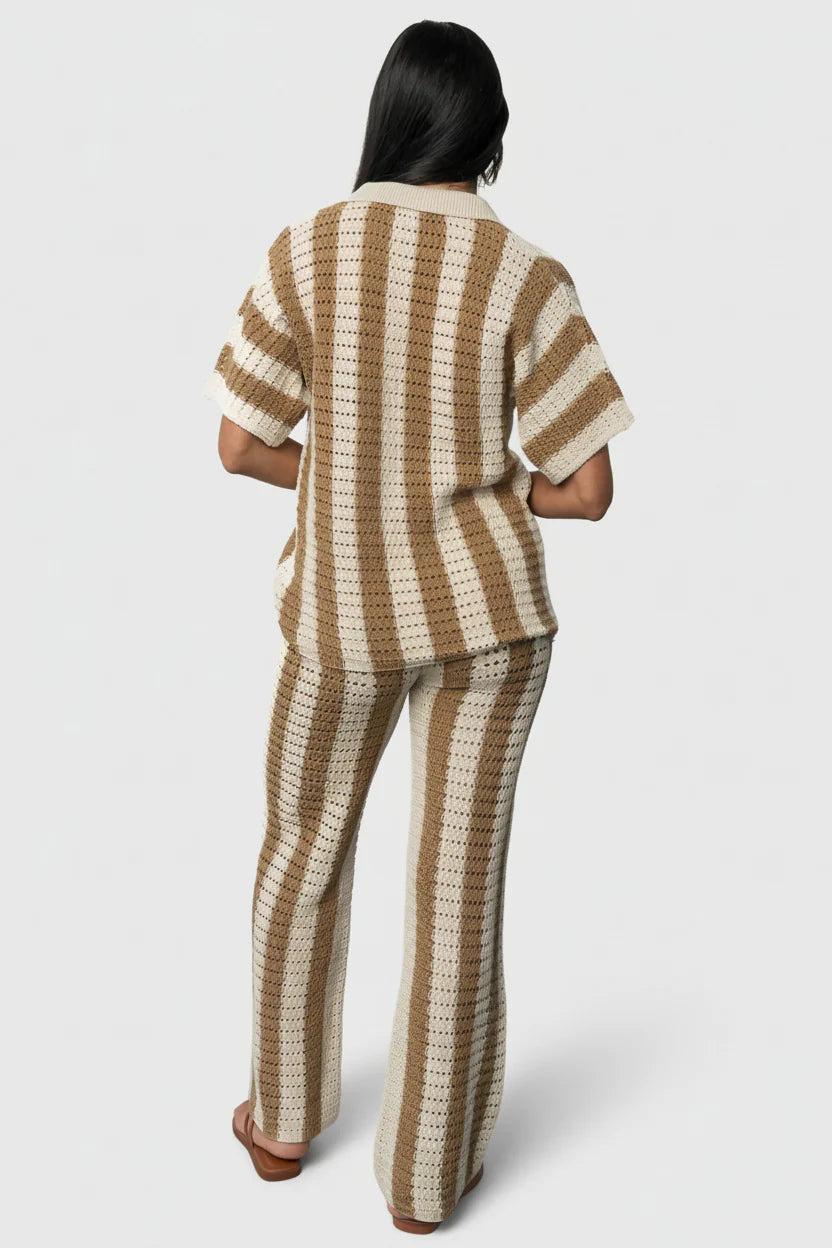 Canaria Knit Set | Camel + Beige