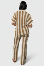 Canaria Knit Set | Camel + Beige
