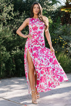 Risa Maxi Dress | Blue + Pink