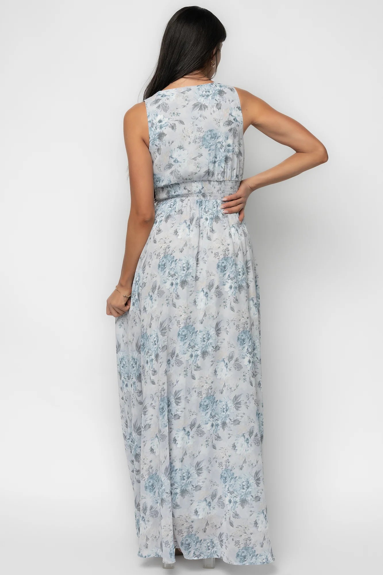Imogen Maxi Dress | Light Blue Floral