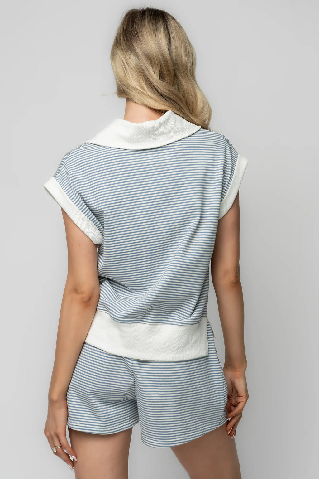 Leah Half Zip Lounge Set | Blue
