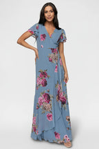 Willa Maxi Dress | Slate Blue Floral