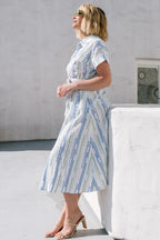 Jimena Midi Dress | Blue + Green Print