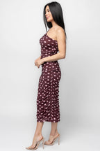 Lolli One Shoulder Midi Dress | Berry + Pink
