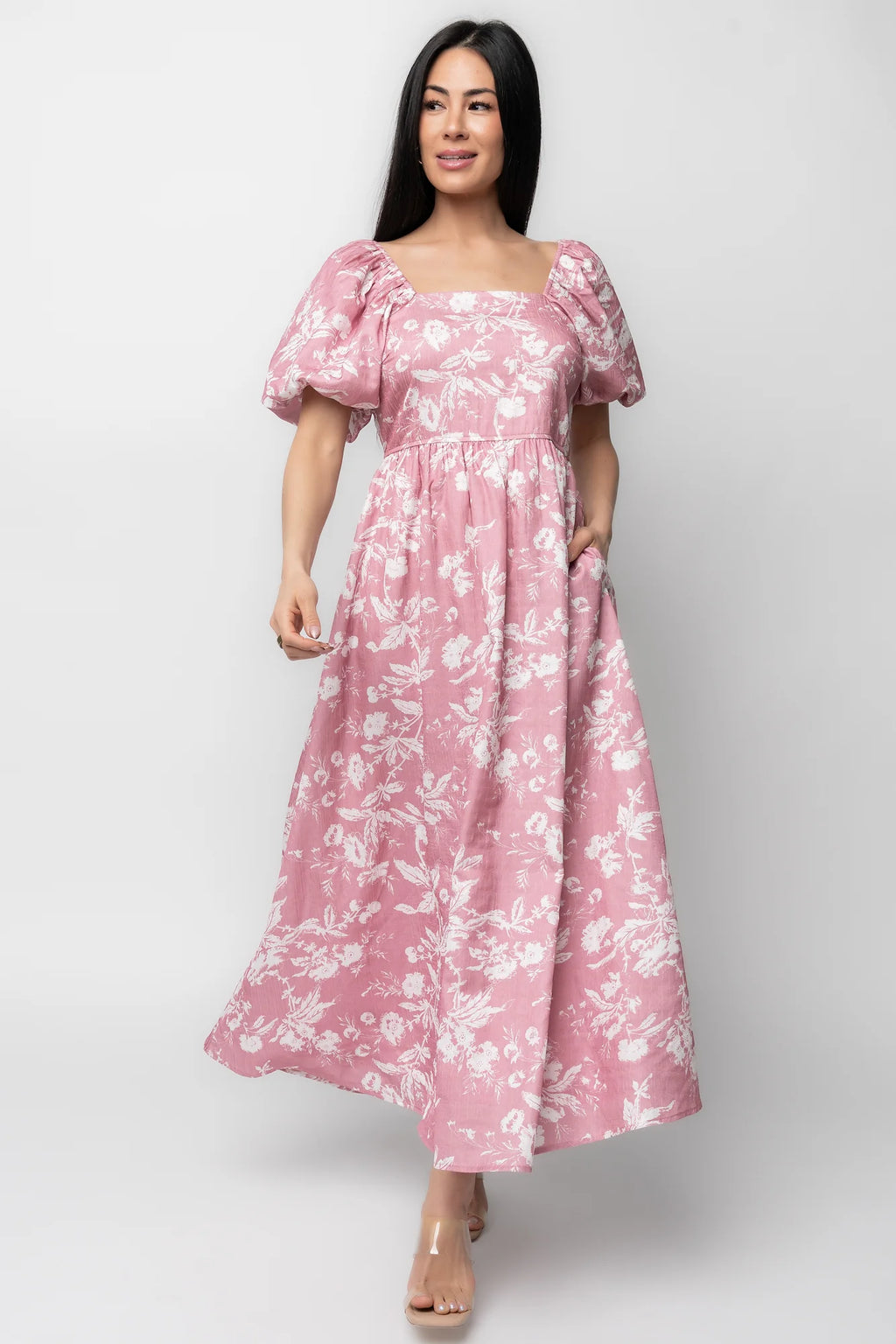 Graceland Maxi Dress | Pink + White Floral