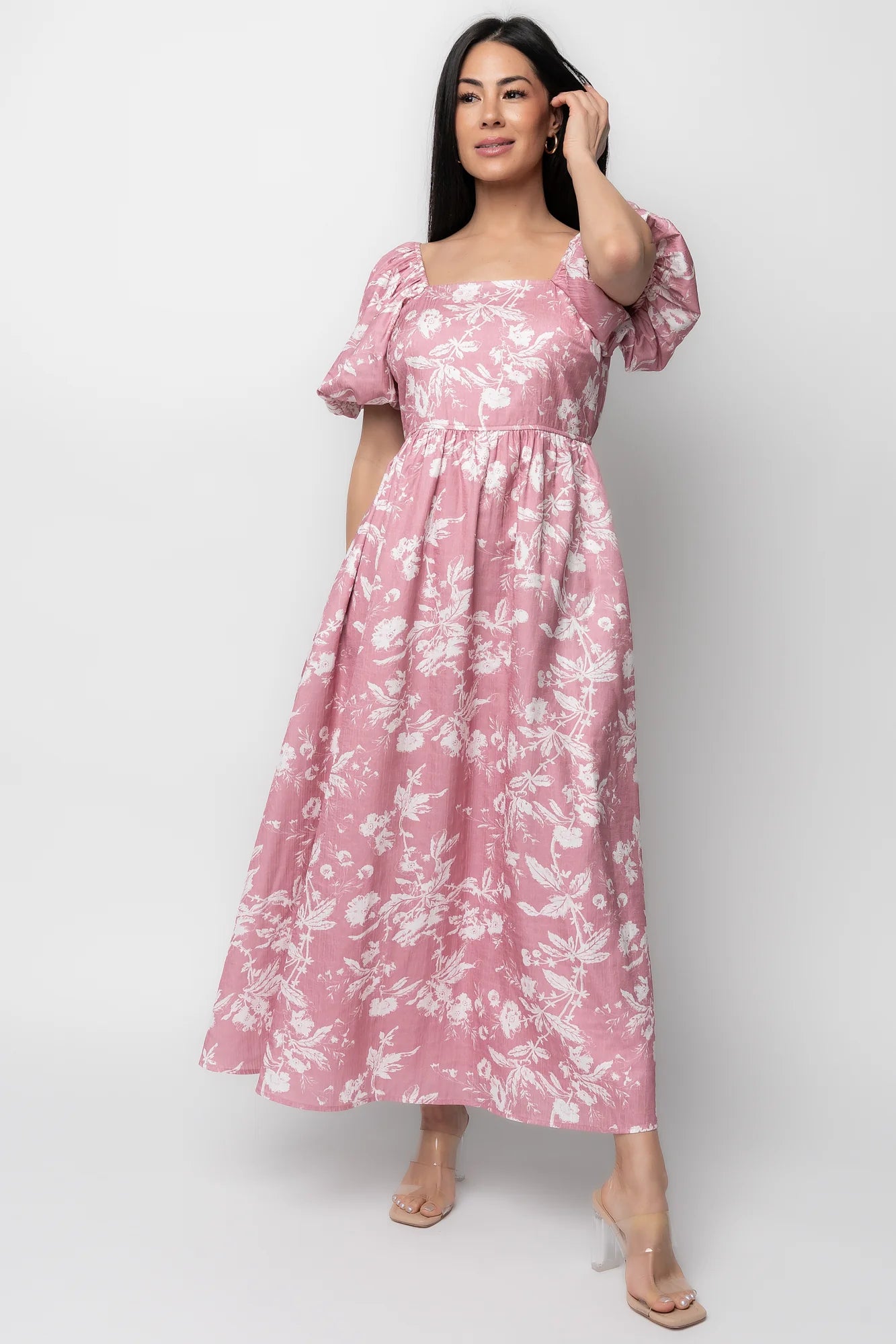 Graceland Maxi Dress | Pink + White Floral