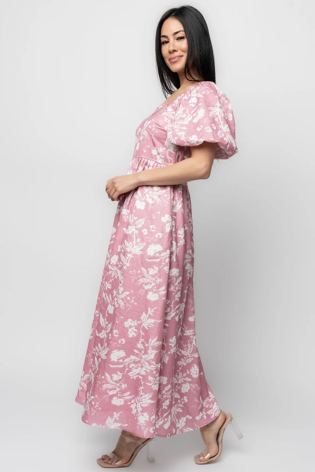 Graceland Maxi Dress | Pink + White Floral