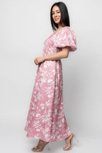 Graceland Maxi Dress | Pink + White Floral