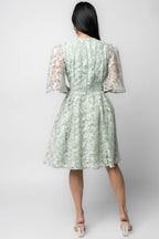 Bonnie Short Dress | Sage Floral