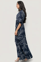 Kalea Maxi Dress | Navy + White