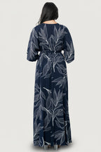 Kalea Maxi Dress | Navy + White