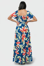 Samira Maxi Dress | Navy Multi Floral
