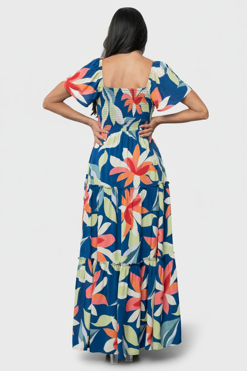 Samira Maxi Dress | Navy Multi Floral