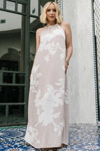 Aurelia Column Maxi Dress | Natural + White