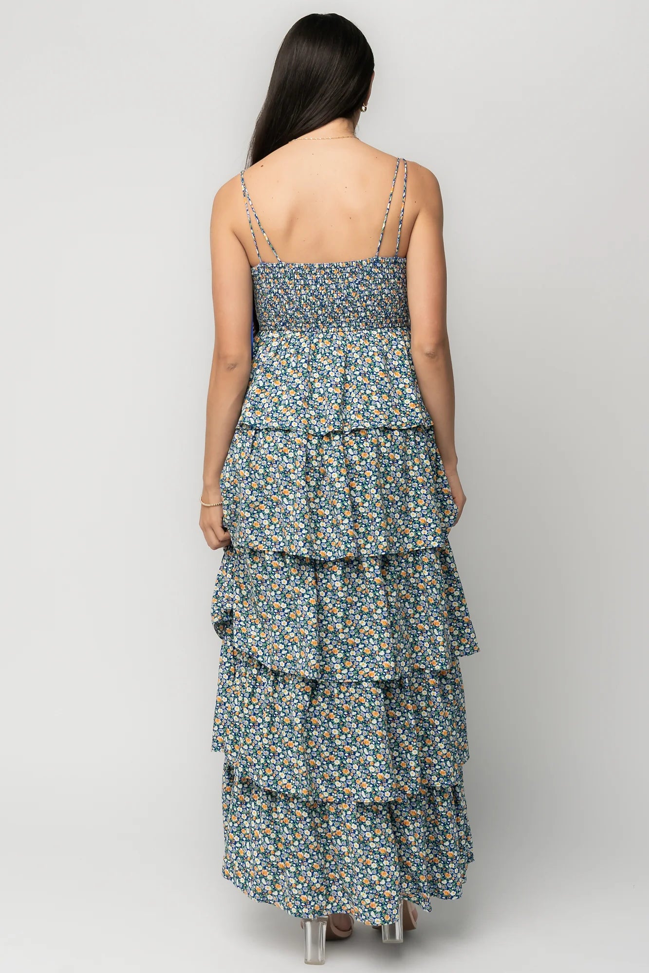 Wilma Maxi Dress | Dark Blue Multi