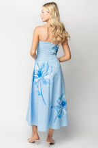 Genesis Strapless Midi Dress | Light Blue