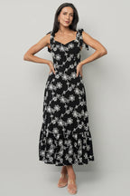 Amor Midi Dress | Black + Ivory Floral