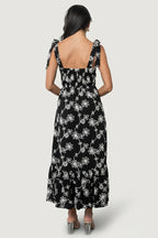 Amor Midi Dress | Black + Ivory Floral