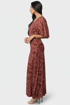 Sevilla Mesh Maxi Dress | Marsala